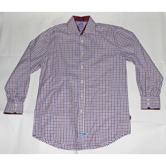 English Laundry Men's Long Sleeve Logo Embroidered Shirt Size 15 1/2 - 32/33 - Picture 5 of 12